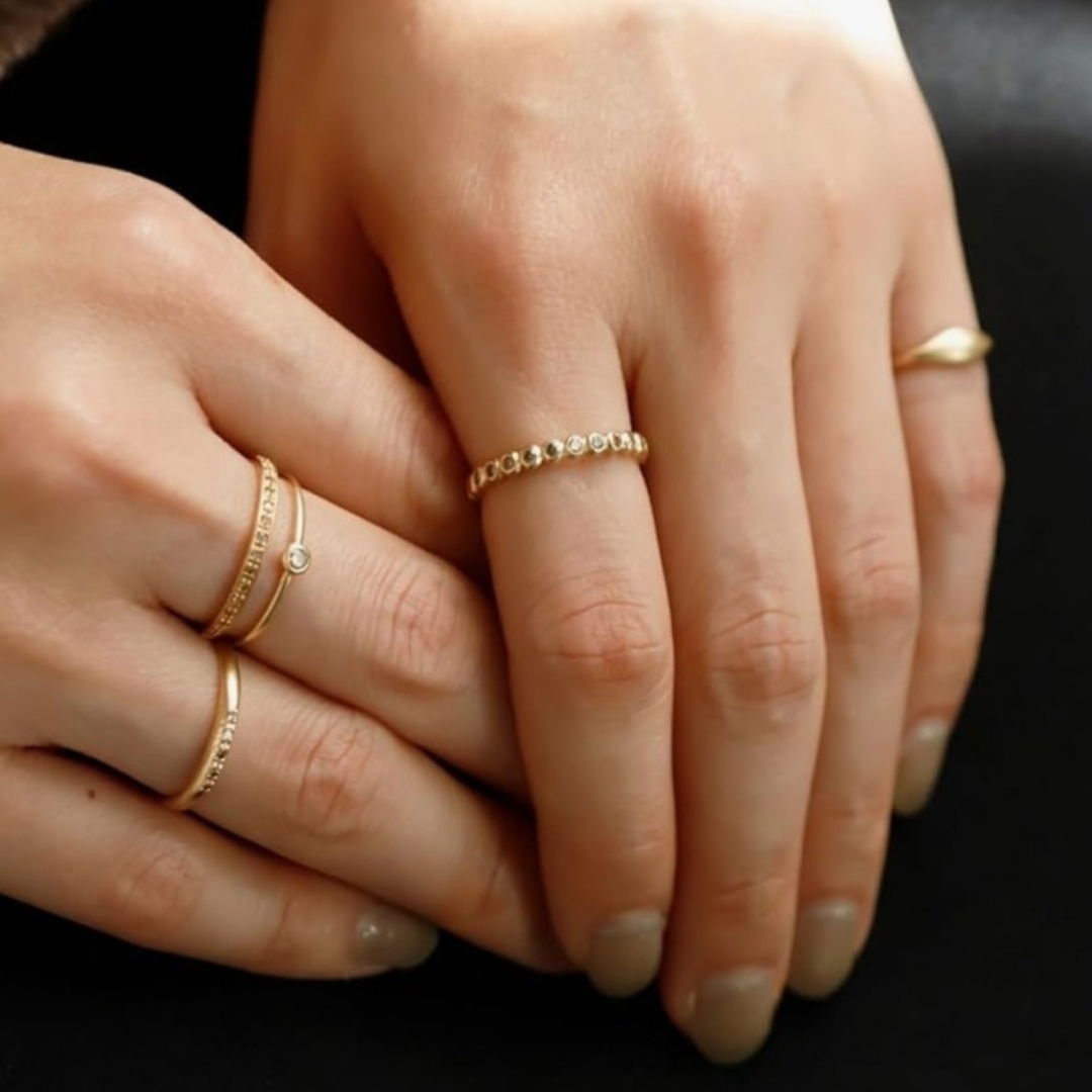 SIENA ROSE - 新品 シエナロゼ ecru エタニティリング 9号 ダイヤ k10