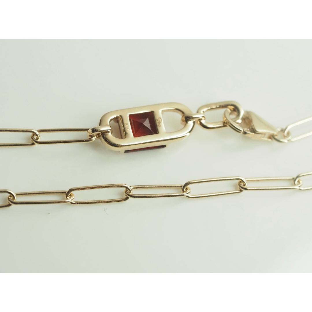 Star Jewelry☆スタージュエリー K10YG天然ガーネットブレスレット