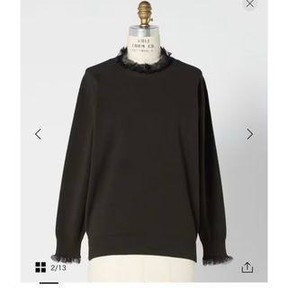 Drawer - Drawer 16Gネックフリルロングスリーブニットの通販 by 【断