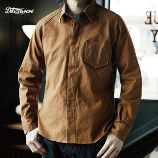 DELUXEWARE - ☆日本製 DELUXEWARE 40's DUCKSBUCK ダック生地 シャツ
