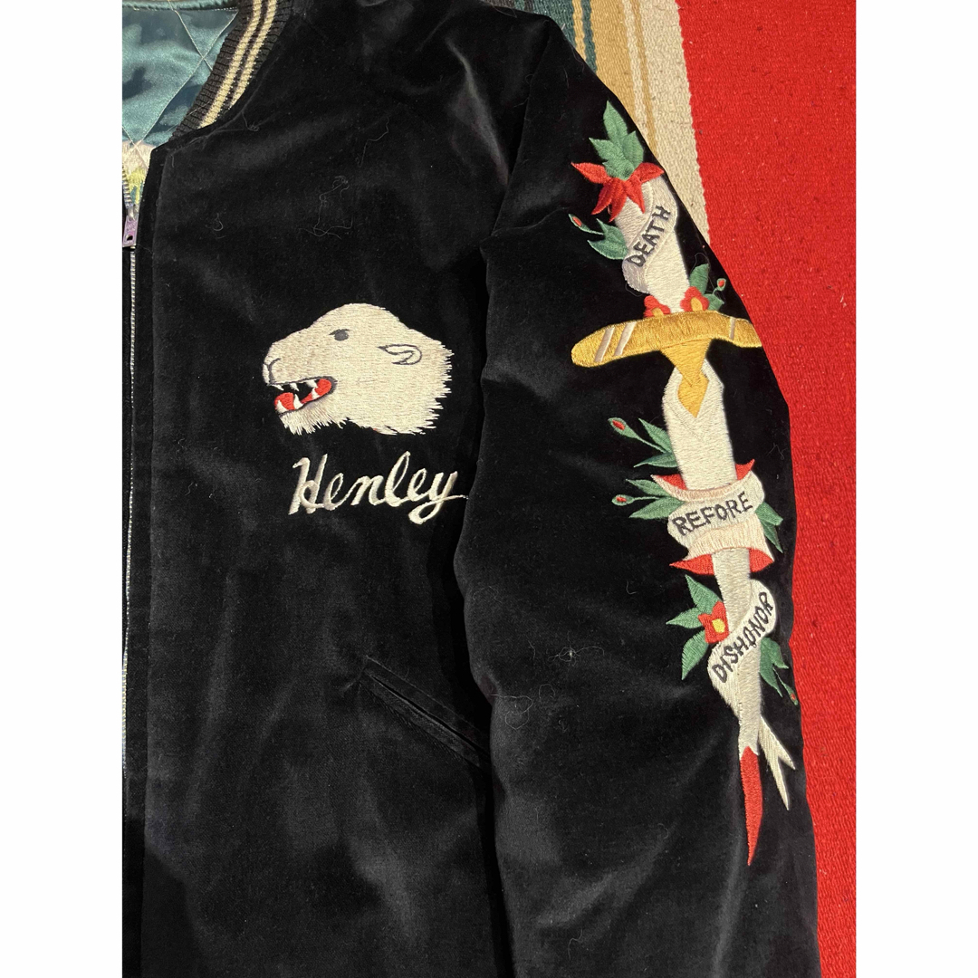 テーラー東洋souvenirjacket別珍 ベロア スカジャン スーベニア