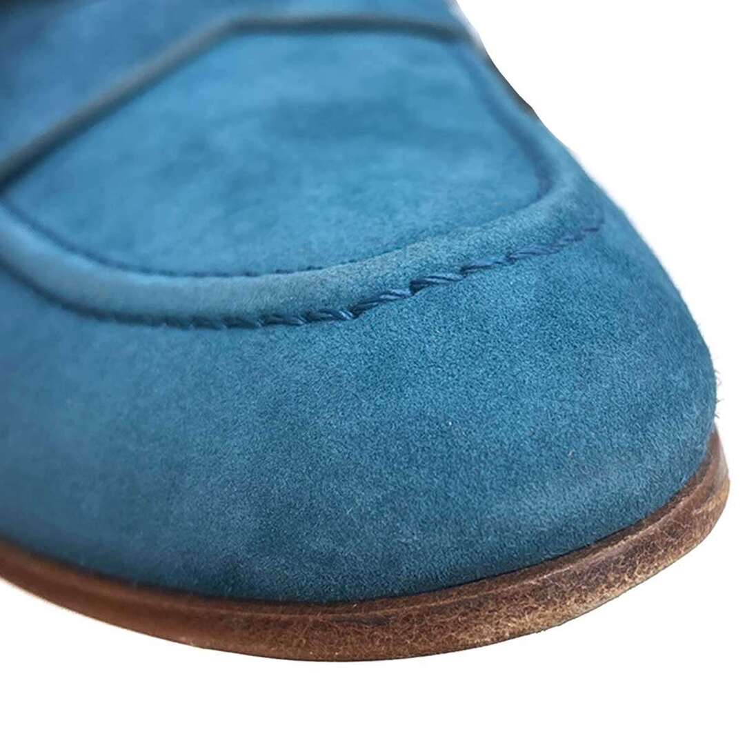 Santoni - SANTONI サントーニ スエードローファーシューズ ブルー 37