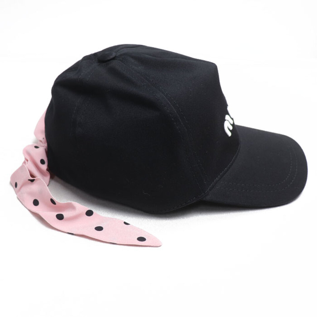 MIU MIU - MIUMIU ミュウミュウ ドット柄 リボン付き キャップ