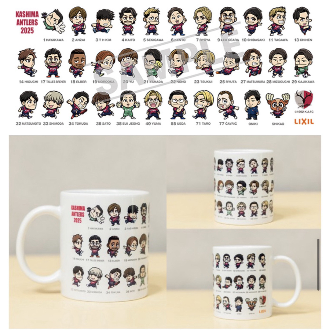 鹿島アントラーズ 2025 LIXIL マグカップ 千田純生 優勝記念の通販 by