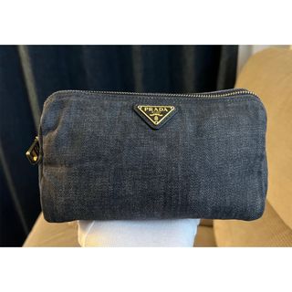 PRADA - プラダ 巾着ポーチ 三角ロゴ ブラック 黒の通販 by もん's