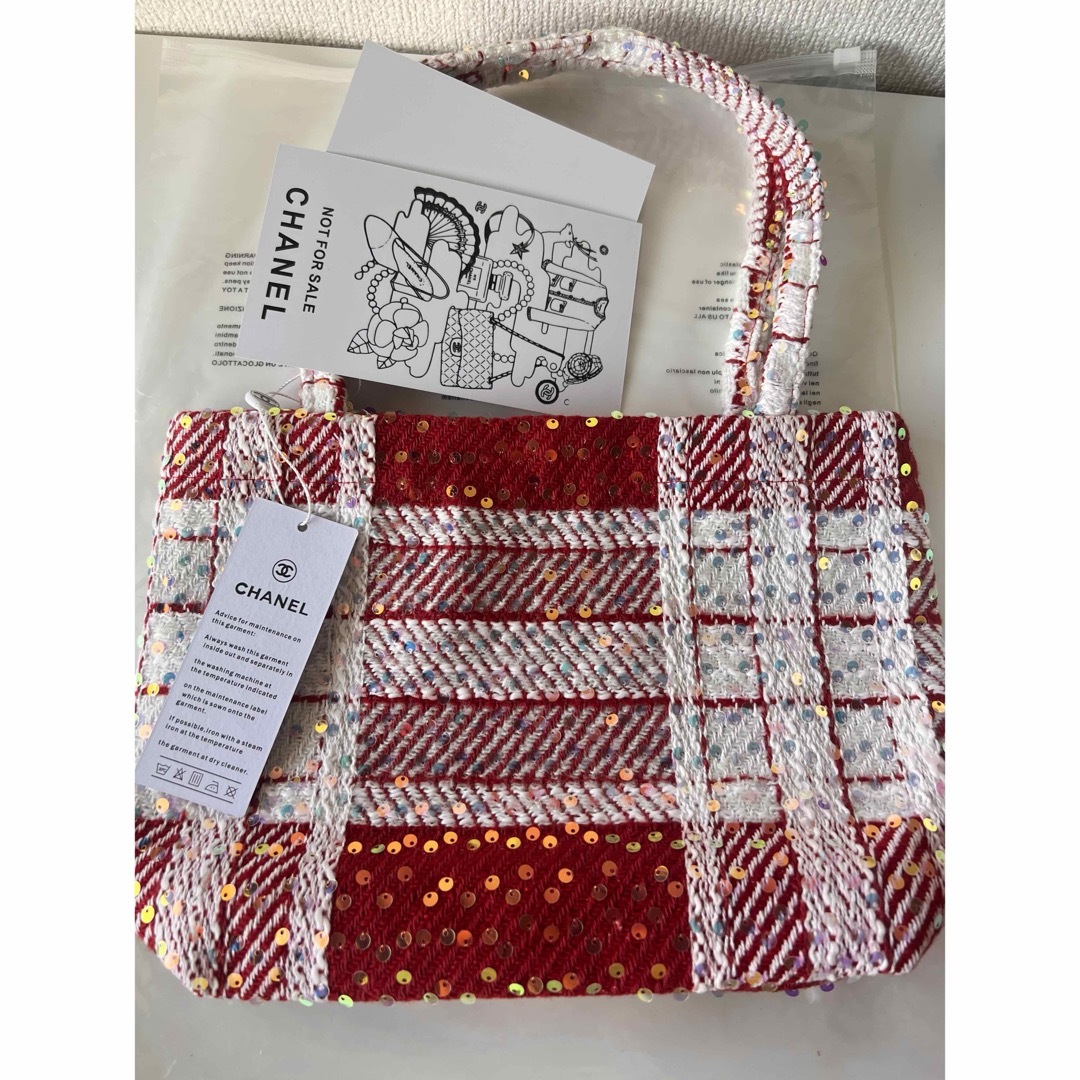 CHANEL - CHANELシャネル ココマークツイードスパンコール トート