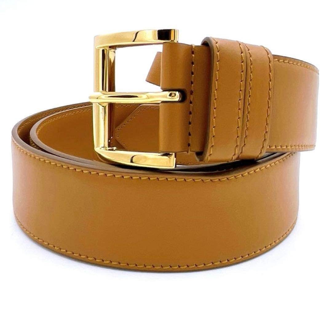 PRADA - プラダ PRADA 1CC545 レザー トライアングル 85/34 ベルトの