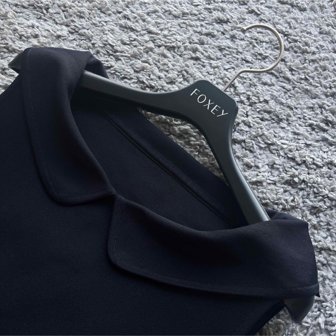 FOXEY - FOXEY 40 濃紺 衿ニットの通販 by viola🐈‍⬛｜フォクシーなら