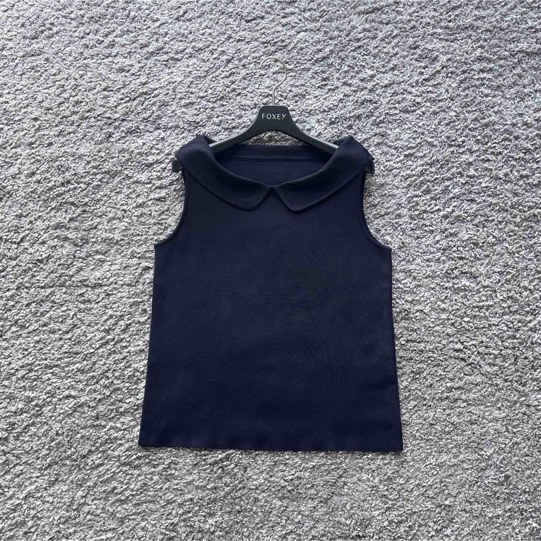 FOXEY - FOXEY 40 濃紺 衿ニットの通販 by viola🐈‍⬛｜フォクシーなら