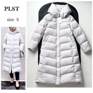PLST - プラステ PLST ダウンコート ロング フード アウター S 紺
