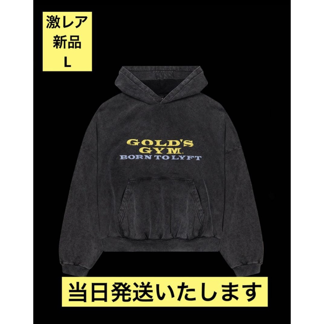 GOLD'S GYM - 【新品】LÝFT × GOLD'S GYM LOGO HOODIE 黒の通販 by