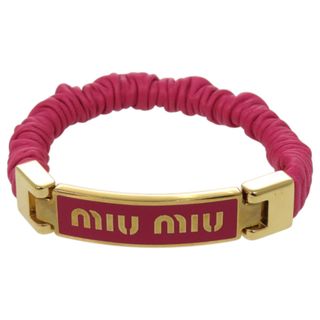 MIU MIU - 最終値下げ miumiu マドラスレザー ブレスレット ピンクの