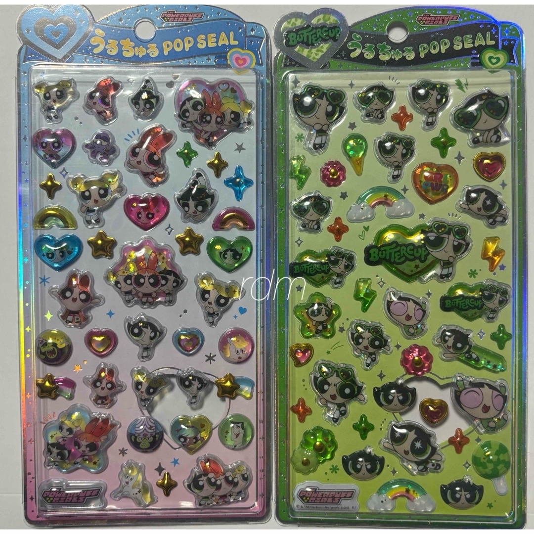 正規品 パワーパフガールズ パワパフ うるちゅるポップシール 2種 の