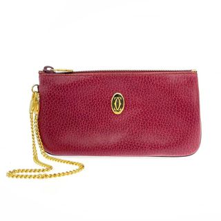 Cartier - Cartier カルティエ ポーチ レザー 188E23980 ボルドー