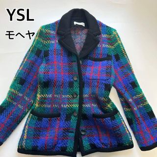 Yves Saint Laurent - イヴ・サンローラン 花柄 ニット カーディガンの