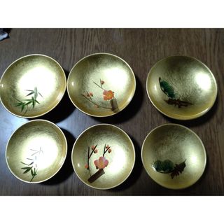 新品未使用 八千代美藝 金箔 銘々皿5枚の通販 by shop｜ラクマ