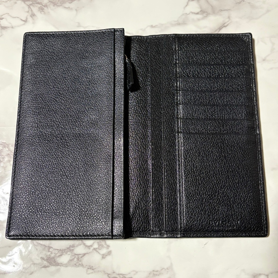 BVLGARI - 【早い者勝ち】ブルガリ 長財布 ブラック レザー ロゴ