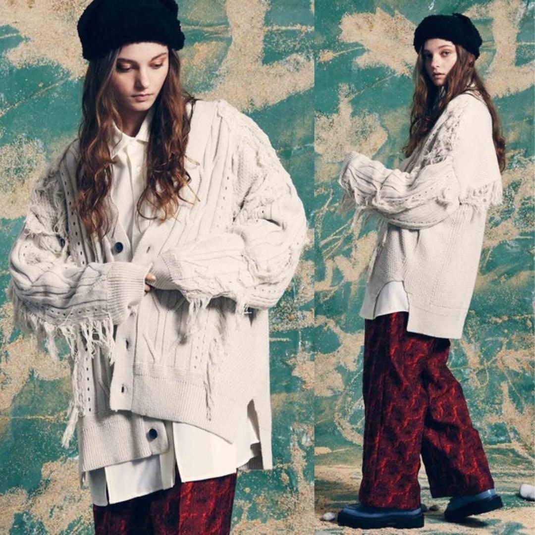 MAISON SPECIAL - 極美品 MAISONSPECIAL フリンジケーブルオーバーV