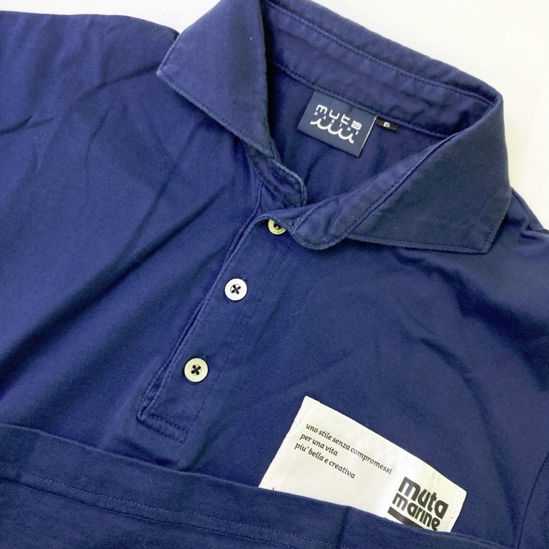 サイズ：5 MUTA MARINE ムータマリン 半袖ポロシャツ ネイビー系