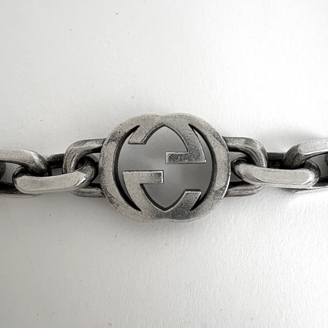 GUCCI - グッチ GGロゴ チェーン ブレスレット シルバー925 【中古】の