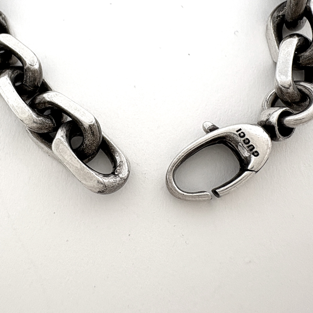 GUCCI - グッチ GGロゴ チェーン ブレスレット シルバー925 【中古】の