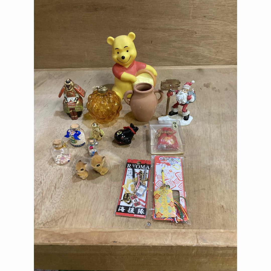 くまのプーさん サンタクロース 招き猫 キーホルダー ミニチュア