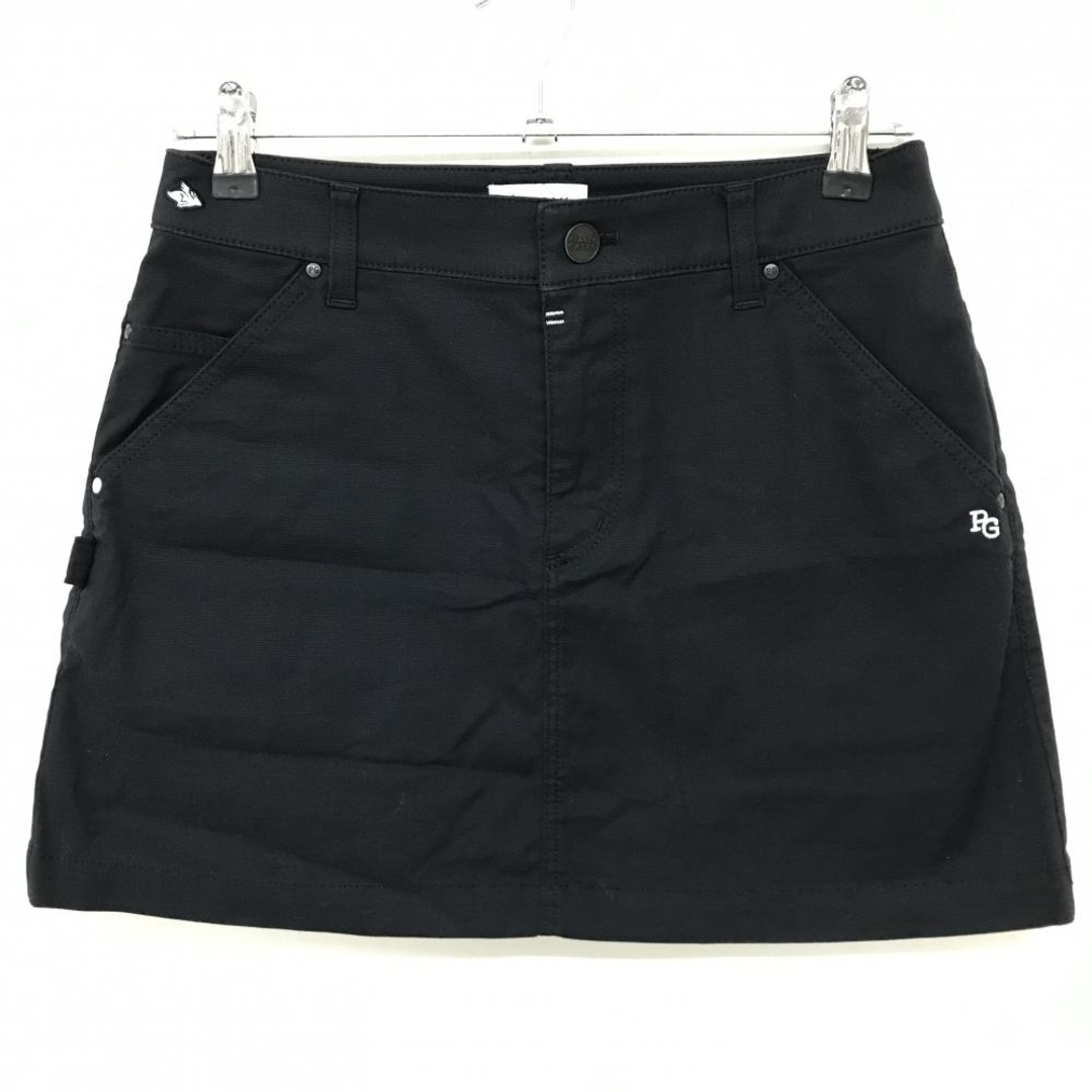 PEARLY GATES - 【超美品】パーリーゲイツ スカート 黒 無地 ロゴ