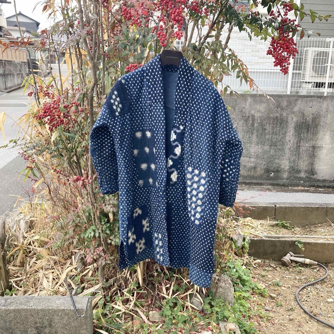 B30 襤褸 野良着 古布 リメイク 藍染 絣 パッチワーク 継ぎ接ぎ 刺し子