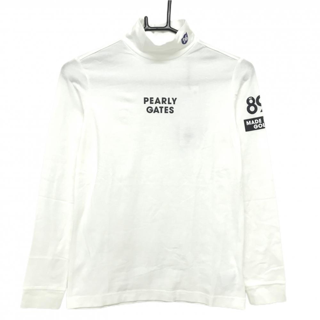 PEARLY GATES - 【新品】パーリーゲイツ 長袖ハイネックシャツ 白×黒