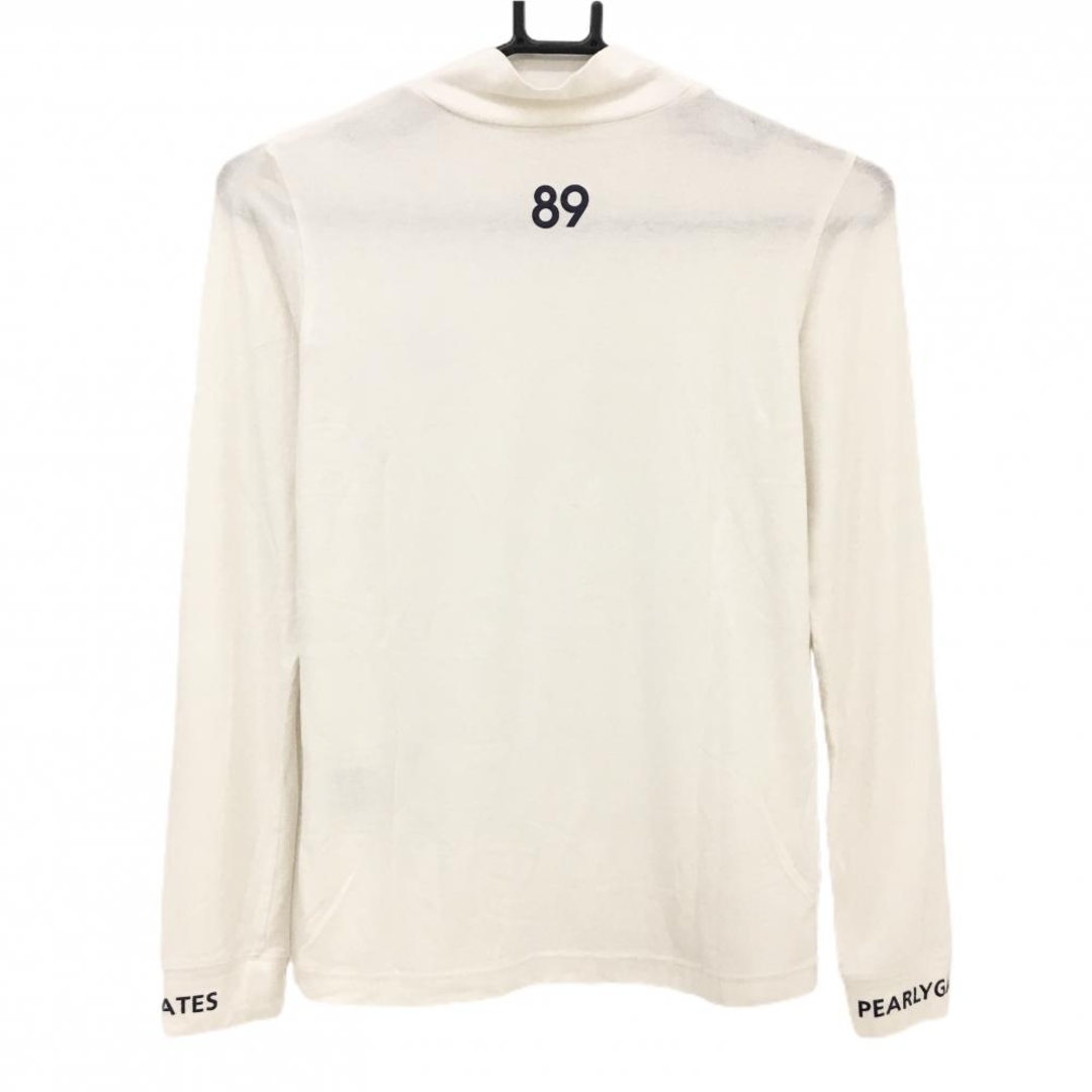 PEARLY GATES - パーリーゲイツ 長袖ハイネックシャツ 白×ネイビー