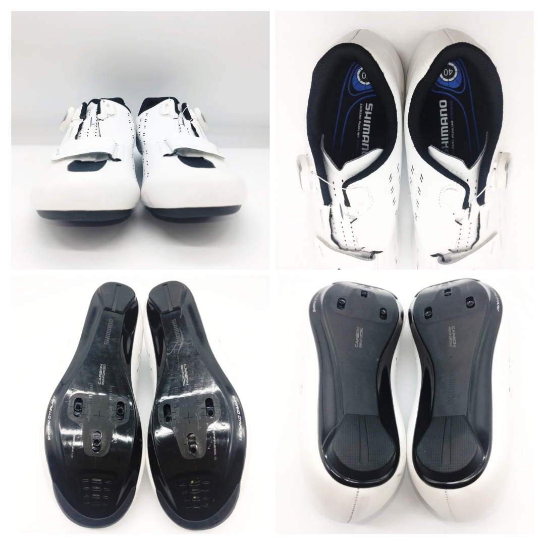 SHIMANO - 極美 シマノ RP5 ロードシューズ 40 25.2cm SH-RP501 白の
