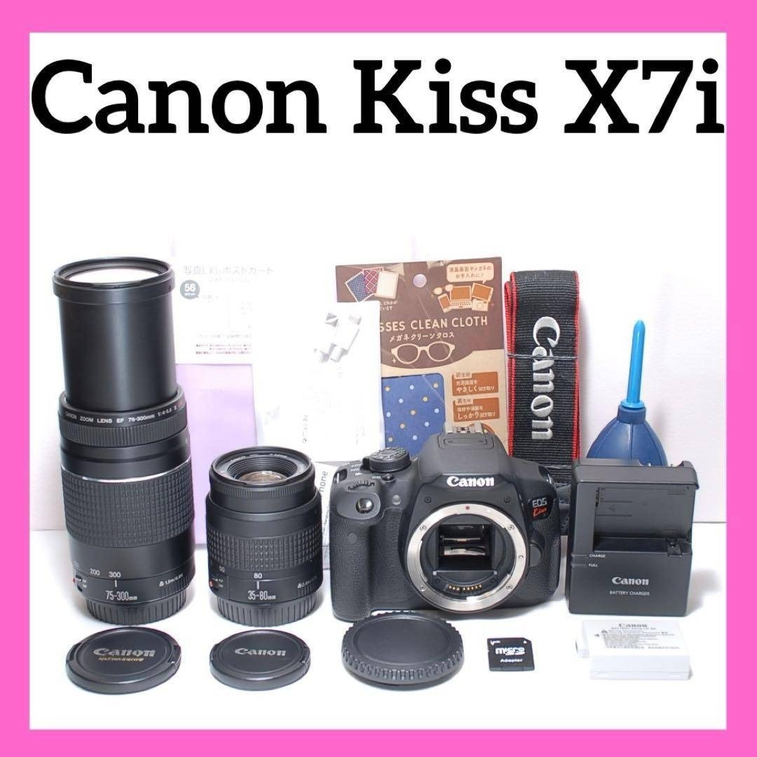 Canon - ✨美品✨スマホ転送✨Canon kiss x7i ✨望遠ダブルズーム