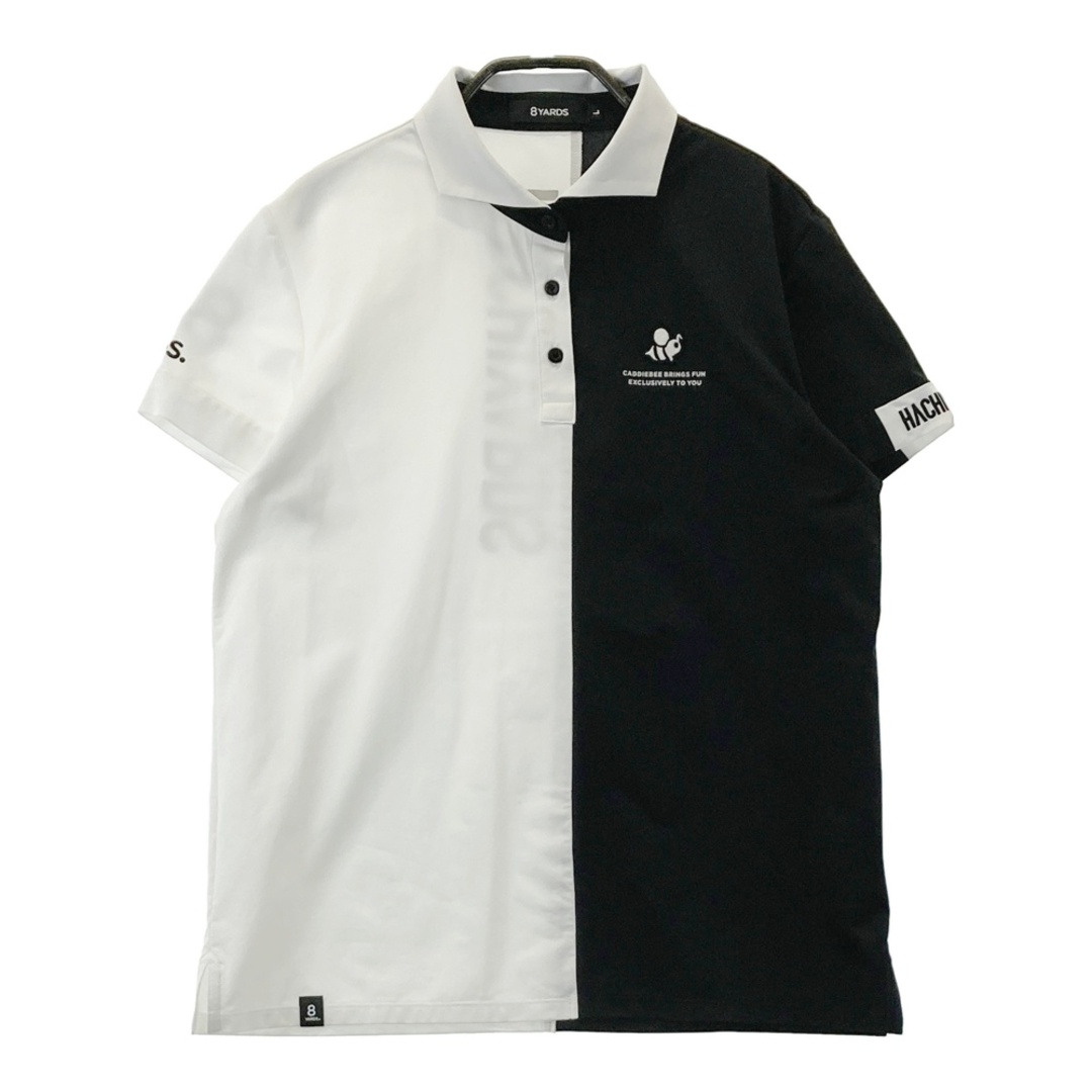 サイズ：L 8YARDS ハチヤーズ 半袖ポロシャツ バイカラー ホワイト系