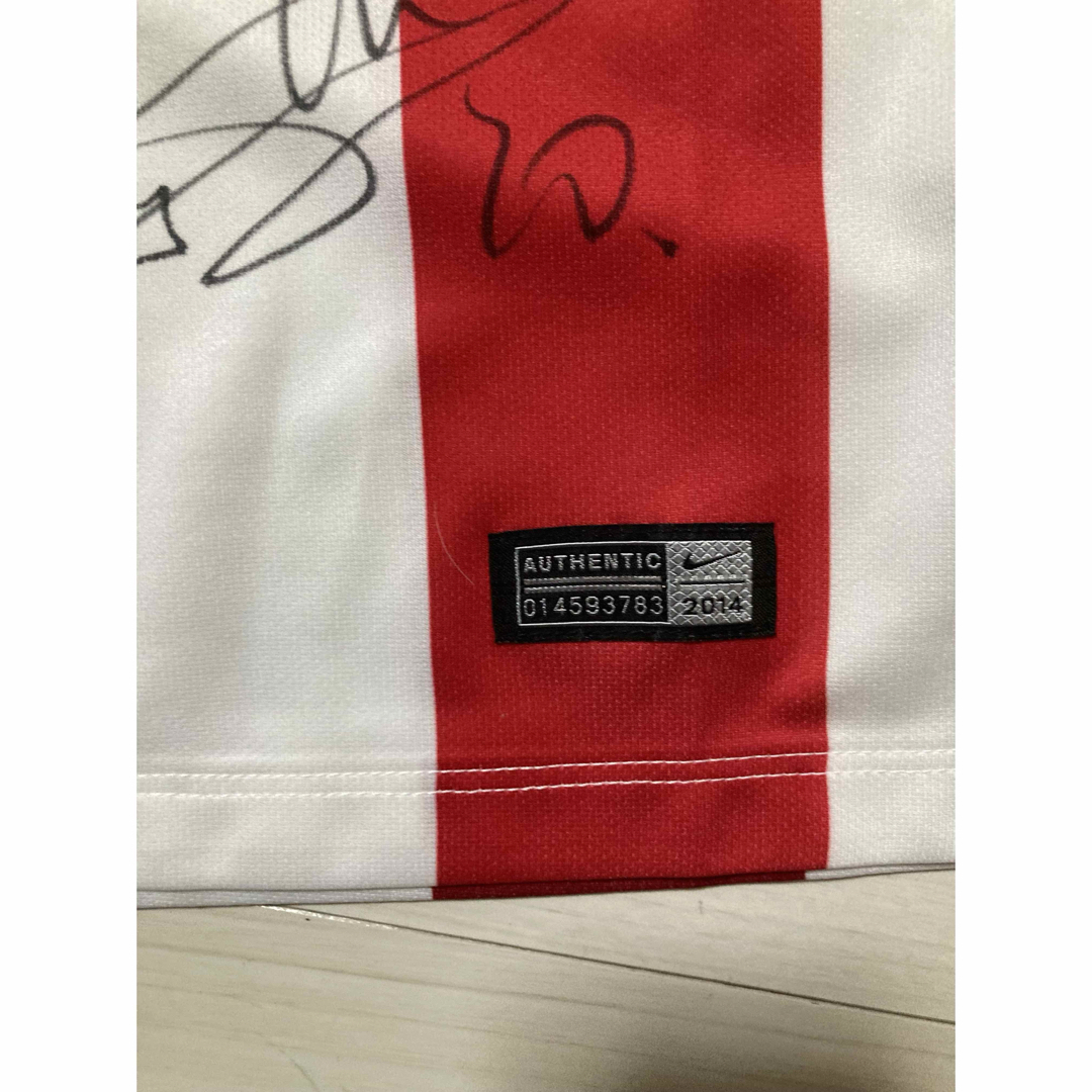 新品】アトレティコマドリード 14-15ホームユニフォーム6番コケ直筆