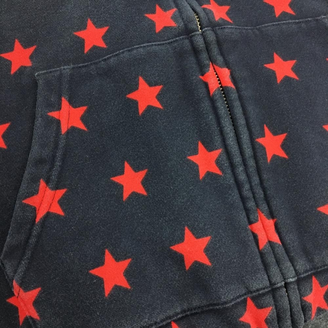 PEARLY GATES - パーリーゲイツ ジップパーカー ネイビー×レッド 星柄