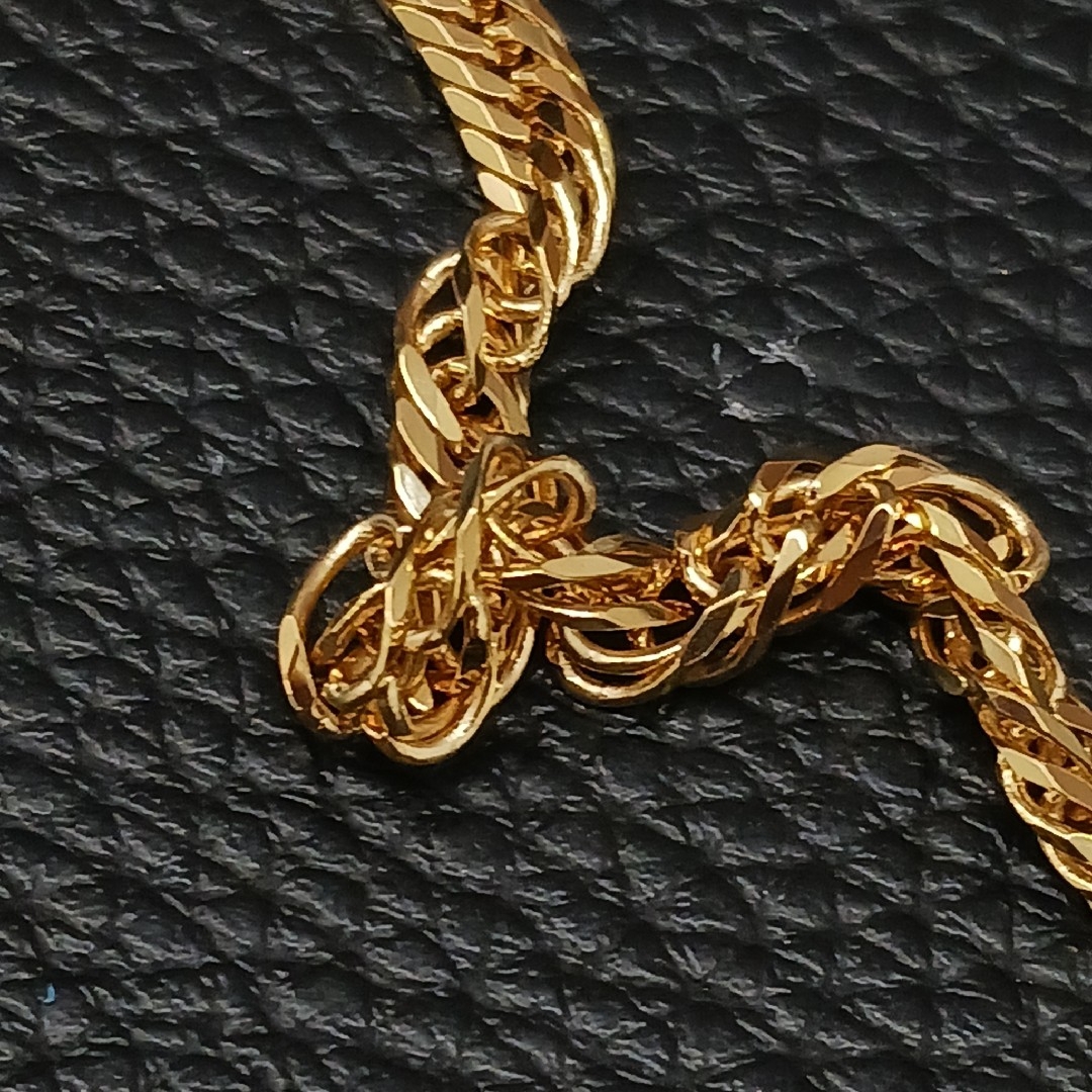 C011304) K18 YG 喜平8面トリプル ブレスレット メンズ C011304) K18