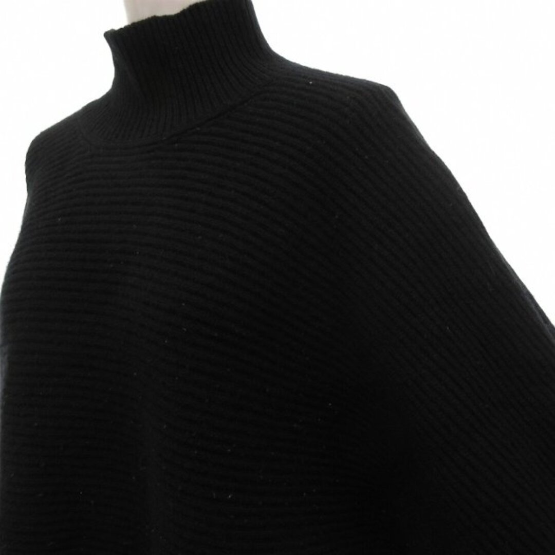 Drawer - ドゥロワー Drawer 畦編み ハイネック ニット カシミヤ混 黒