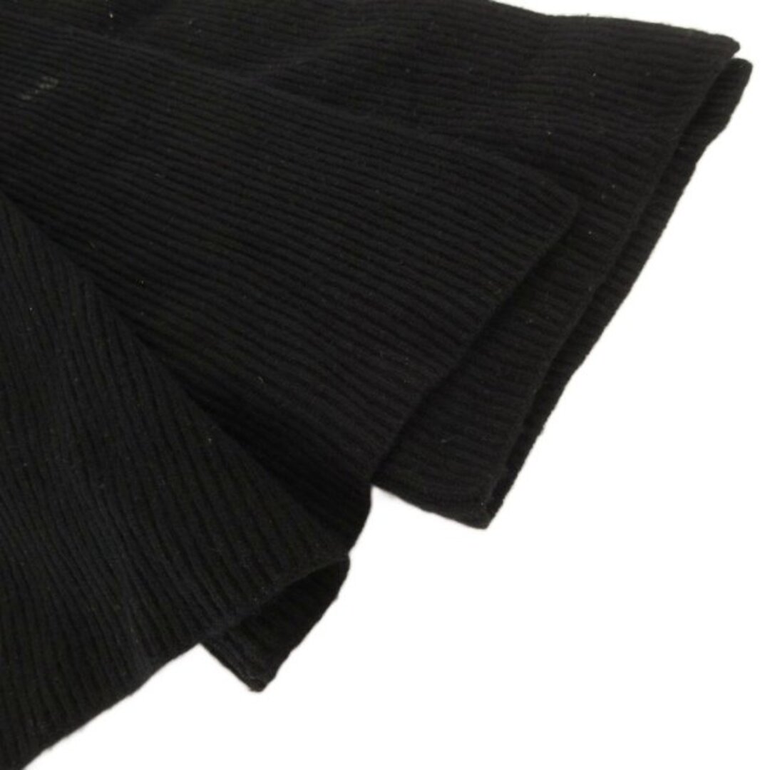 Drawer - ドゥロワー Drawer 畦編み ハイネック ニット カシミヤ混 黒