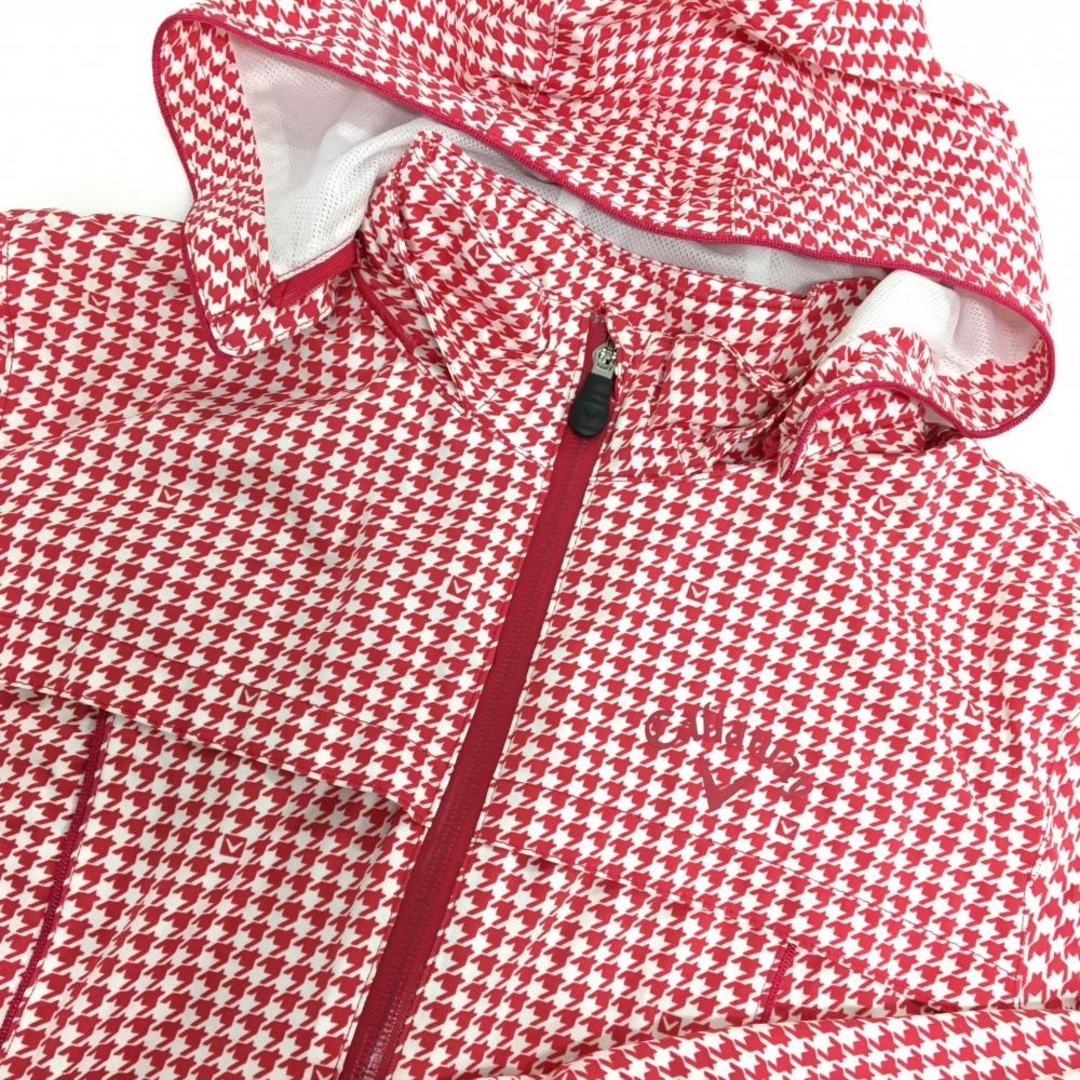 Callaway - キャロウェイ 4WAYレインウェア 白×ピンクレッド 千鳥柄