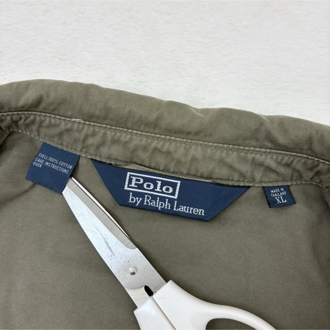 ポロバイラルフローレン スウィングトップ カーキ ポニー刺繍 XL 90s