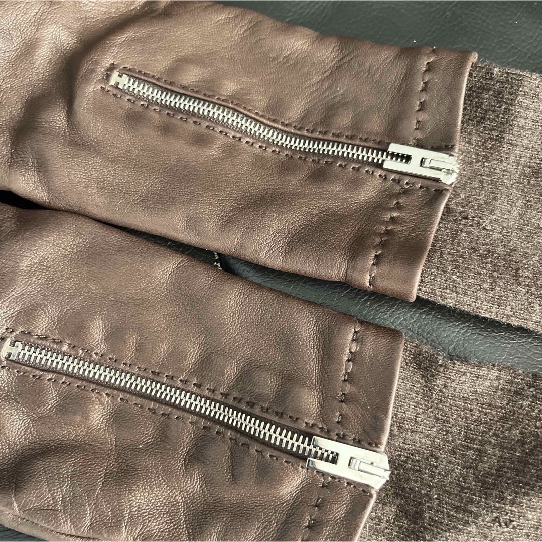 HERMES - エルメス☆訳あり ダークブラウン 手袋 サイズ7の通販 by