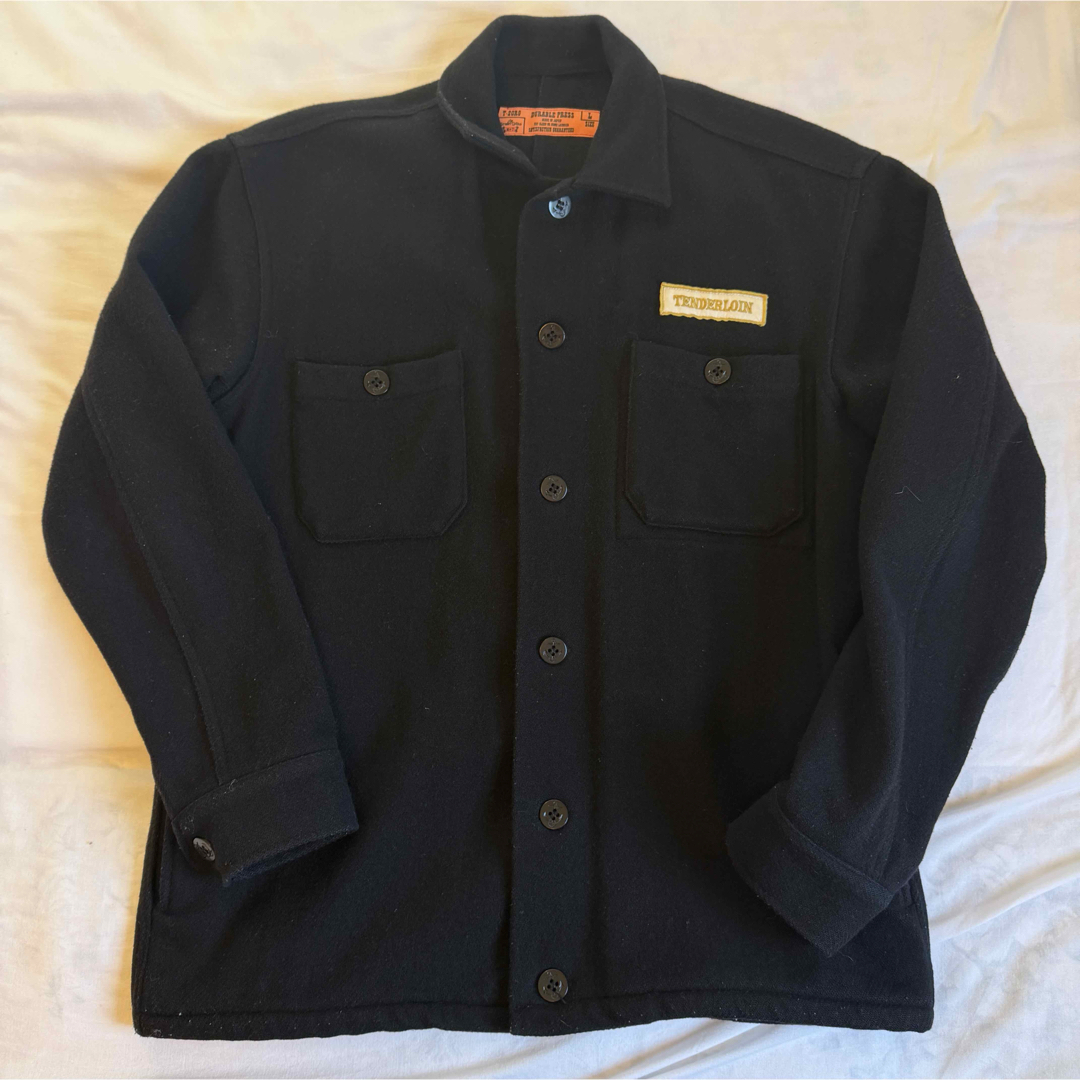 TENDERLOIN - テンダーロイン T-WOOL CPO JKT ボックスロゴ 黒