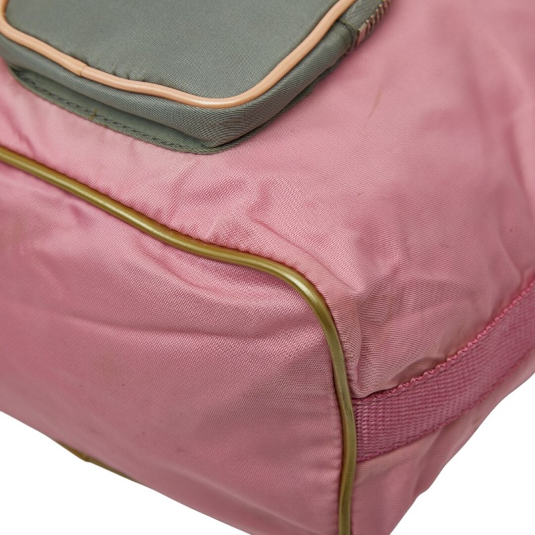 PRADA - プラダ 三角ロゴプレート ハンドバッグ ポーチ ナイロン