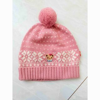 familiar - ファミリア ファミちゃん ピンク 雪の結晶 ニット帽の通販