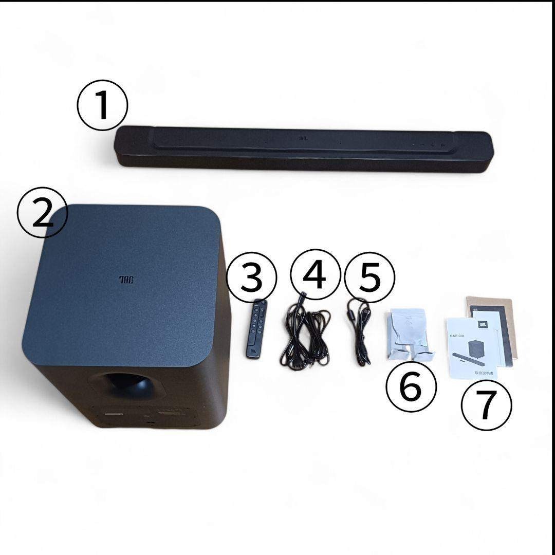 JBL - JBL BAR 500 サウンドバー ウーファー スピーカー 付属品有 動作