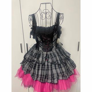 ALGONQUINS - ALGONQUINS チェック ダブルライダース スカート