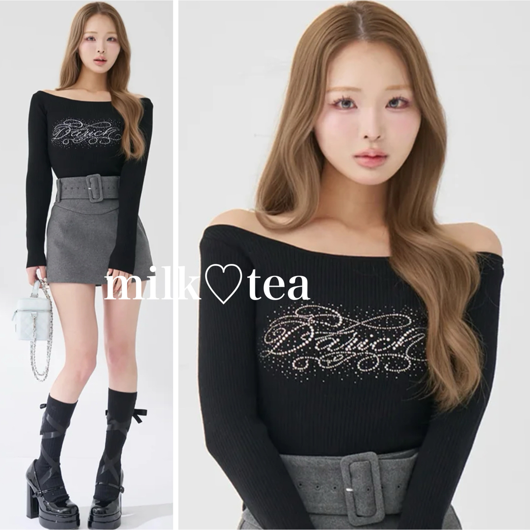 Darich - 新品タグ付き ダーリッチ ビジューロゴボートネックニット