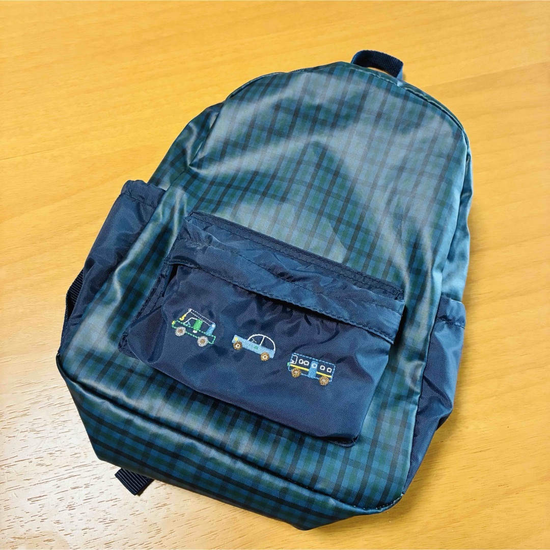 新品 リュック 青系ファミリアチェック familiar - ファミリア
