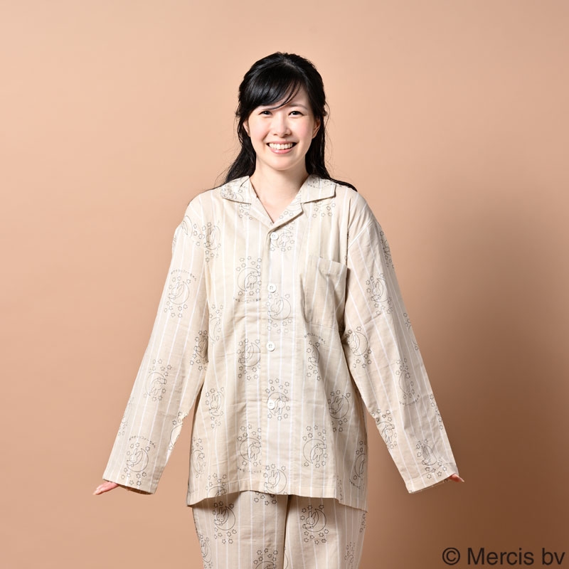 おやすミッフィーちゃんパジャマ（ベージュ×アイボリー）XS