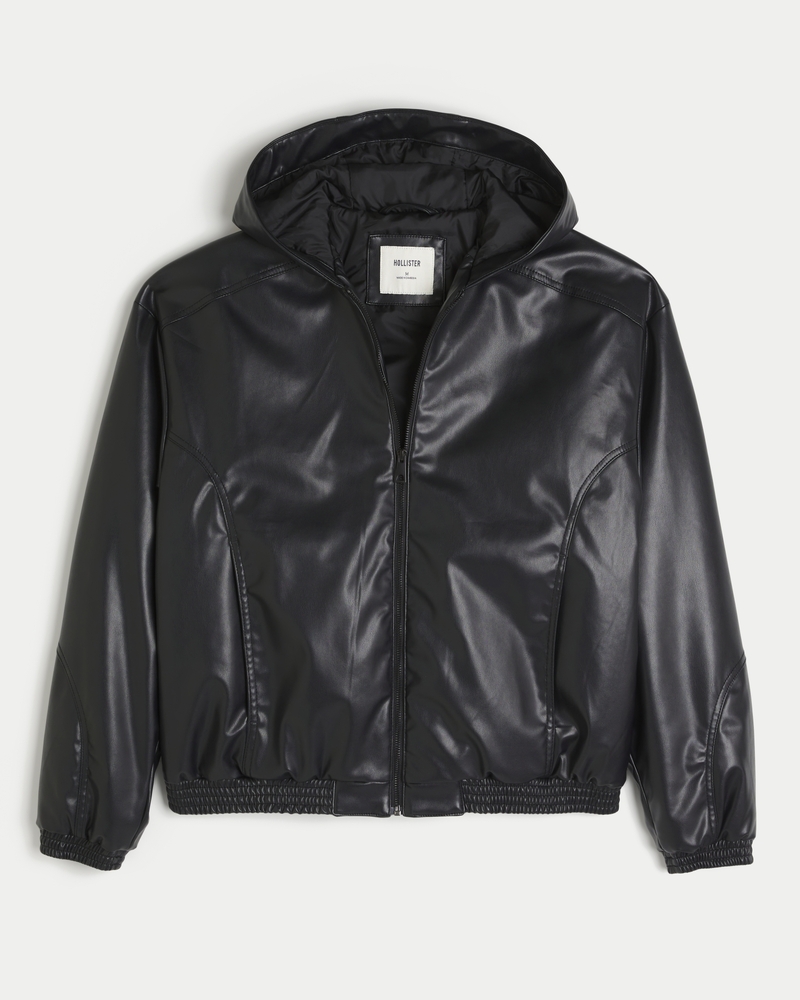 Men's Faux Leather Skater Jacket | Men's Jackets & Coats